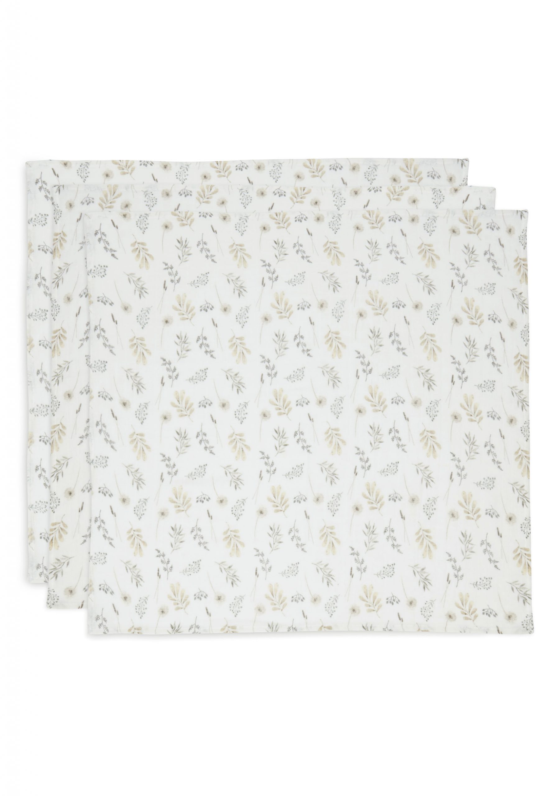 JOLLEIN – Lange gaze de coton 70×70 fleur pack x3