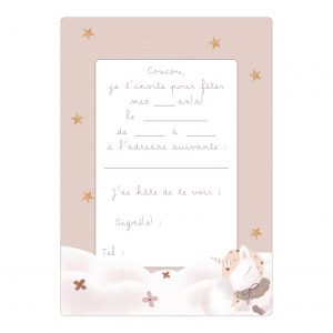 Papier Poetic – Cartes d’invitations anniversaires Licorne/etoiles