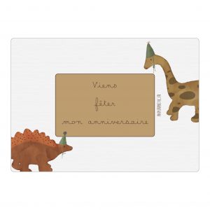 Papier Poetic – Cartes d’invitations anniversaires Dino
