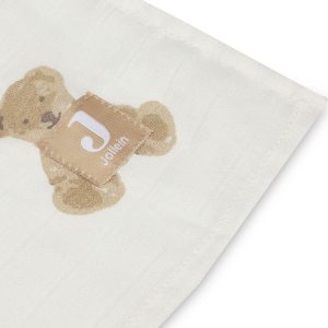 JOLLEIN – Lot de 2 maxi langes 115×115 teddy bear