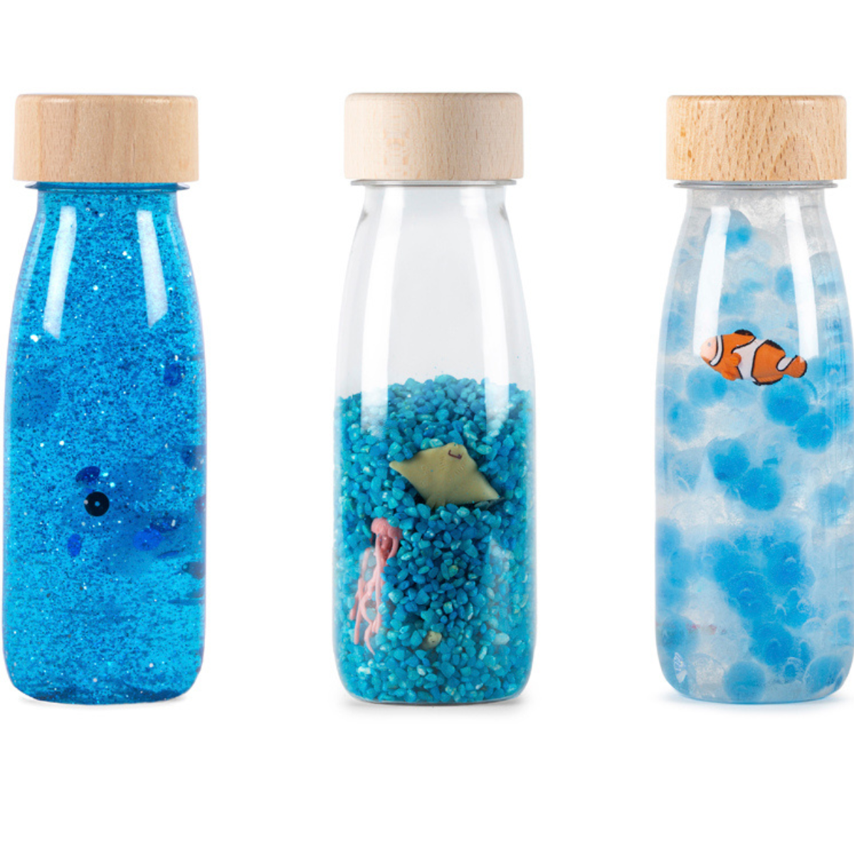 PETIT BOUM – Lot de bouteilles sensorielles thème mer