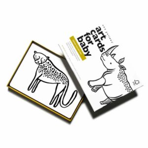 WEE GALERY – Carte rhino noir & blanc