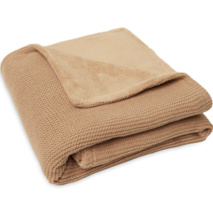 JOLLEIN -Couverture 75×100 basic knit polaire biscuit