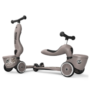 Scoot and Ride – Porteur évolutif Taupe avec panier