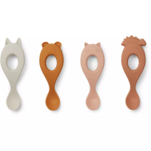 Liewood – Lot de 4  cuillères silicone liva chat