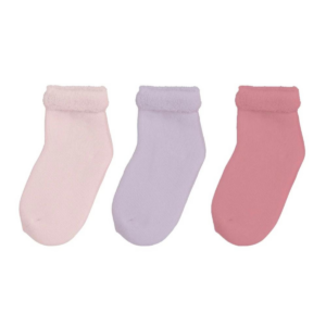 3KG7 – 3 paires de chaussettes Rose/ Violet/ Vieux rose