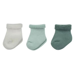 3KG7 – 3 paires de chaussettes vert clair/ blanc/ vert foncé