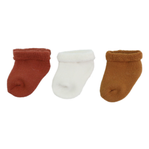 3KG7 – 3 paires de chaussettes Terracotta / Blanc/ Camel