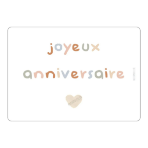 Papier Poetic – Carte “Joyeux anniversaire” pastel