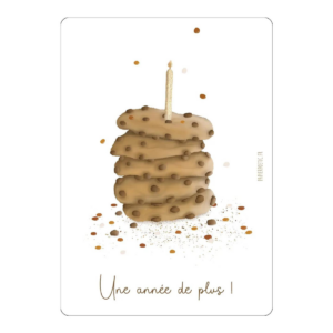 Papier poetic – Carte cookies “Une année de plus”