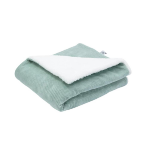 3KG7 – Couverture Sherpa / Velours Sauge 75x100cm