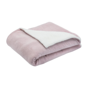 3KG7 – Couverture Sherpa / Velours Rose 75x100cm