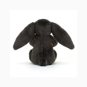 Jellycat – Lapin little noir avec citrouille