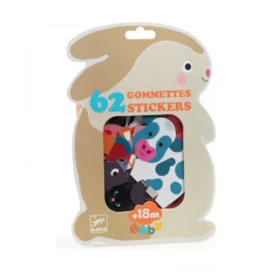 Djeco – 62 gommettes animaux de la ferme