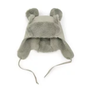 Babyshower – Bonnet teddy eskimo suede dune