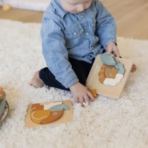 3KG7 – Lot de 2 puzzles en bois pour bébé